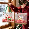 Bolsa de Regalo Tote Navideña Transparente DIY Nuevo Estilo Nochebuena Bolsa de Manzana Dulces PVC Bolsa de Regalo Souvenir Mayoreo