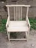 Silla Oficial de Sombrero de Madera Maciza Blanca sin Acabar, Silla de Comedor, Silla Blanca sin Acabar con Respaldo de Peine, Sillón, Piezas Blancas sin Acabar