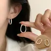 Pendientes Retro Estilo Coreano para Mujer, Diseño Hueco de Nariz, Estilo Geométrico de Moda, Clips para Orejas Sencillos, Pendientes de Personalidad Hip-Hop Europeos y Americanos, Modernos