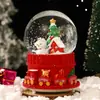 Papai Noel Transfronteiriço Bola de Cristal Luminosa Caixa de Música Enfeites Decoração de Natal Bola de Vidro Presentes para Crianças Venda por Atacado