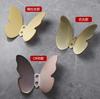 Perchero de latón cepillado dorado con forma de mariposa para baño, perchero estéreo para pared, pasillo, juego de colgante creativo con un solo gancho