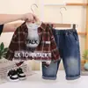 Conjunto de Ropa de Otoño para Niños Guapo 2026 Nuevo Estilo Bebé Niños Primavera y Otoño Elegante Conjunto de Tres Piezas de Manga Larga para Bebé Niño
