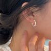 Pendientes geométricos multilínea en forma de C de estilo coreano Suheng de Corea del Sur para mujer, de plata de ley S925, con diseño simple y moderno, pendientes Mori