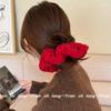 Doce Queijo de Frutas Vermelhas! Elástico de Cabelo de Fio Tricotado Versátil Retrô para Mulheres, Elástico de Cabelo Scrunchie Atmosfera Outono e Inverno Novo Estilo