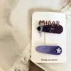 Nuevo Pasador de Pelo Geométrico Morado con Lentejuelas y Forma de Corazón para Niños, Pinza Lateral, Pinza para Flequillo