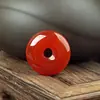 Colgante de Paz de Calcedonia de 30 mm, Colgante de Paz de Ágata Rojo, Amarillo, Verde y Blanco, Ágata Envuelto, Colgante de Jade de Calcedonia Roja, Regalo de Atracción Turística