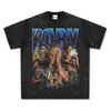 Camiseta de Manga Curta Estampada de Hip-Hop Americano Transfronteiriço Lil Baby Moletom com Capuz de Manga Longa Gola Redonda
