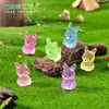 Micro-Paisaje Creativo Luminoso Canguro Lindo Jardinería Paisajismo Decoración DIY Accesorios para Colgar Mini Adornos de Escritorio
