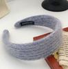Diadema de Lana Vintage Suave Simple Diadema Tejida Rojo Elegante Presión Cabello Corea del Sur Tocado Borde Ancho Celebridad de Internet Tarjeta para el Cabello para Mujeres