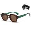 Gafas de Sol para Hombre de Marco Cuadrado de Comercio Exterior, de Gama Alta para Mujer, Universales, Corte Polygonal con Bordes Biselados, Estilo Retro Elegante, Tendencia de Color Contrastante