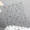 Pegatina para Uñas Lazo de Cinta Plano Simple Versátil Negro y Blanco Lazo de Cinta para Uñas Joyería DH