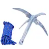 Cuchillo de pesca plegable de acero inoxidable con ancla para césped acuático, con cortadora de césped dentada, equipo de pesca, venta al por mayor