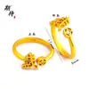Anillo con un Apellido Aleatorio de los Cien Apellidos Familiares, Enviado con un Apellido Aleatorio, Diseño de Nicho, Moderno, Sencillo, Alto Valor Estético, Anillo Ajustable con Diseño de Moneda de Cobre