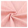 Tejido de Costilla 7x4 Rayón Nylon Poliéster Elástico Algodón de Color Rayado 230g Camisa Base Suave Amigable con la Piel