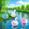 Micro-Paisaje Creativo Cisne Pequeño Figura Decoración de Jardín Accesorios de Decoración DIY Mini Adornos de Resina