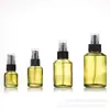 Frasco de creme de ombro oblíquo frasco spray de ombro oblíquo frasco de vidro de tônico frasco spray verde oliva mesmo estilo Afu