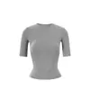 Cintura ajustada, mangas tres cuartos, cuello redondo, camiseta tipo sirena, casual, cómoda, a la moda, camisa base versátil, se puede imprimir o bordar