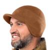 Chapéu de outono e inverno para atividades ao ar livre com aba curta, à prova de frio, proteção para as orelhas, boné tipo pullover quente e à prova de vento para pesca, montanhismo, capacete para motociclismo