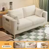 Sofá apartamento pequeño minimalista moderno tres doble habitación de alquiler dormitorio sala de estar tela de celebridad de internet tipo económico de madera simple