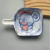 Tigela de Cerâmica Estilo Japonês Desenho Animado para Molho Utensílio de Mesa Tigela para Vinagre Doméstico Tigela para Molho de Soja Condimento Tigela para Mergulhar Tigela para Lanches Micro-ondas