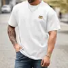Jaqueta Masculina Casual Jacquard de Malha Manga Curta Tamanho Grande Novo Verão 2025
