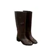 Estilo retro francés Hong Kong, botas altas hasta la rodilla para mujer de punta redonda, tacón grueso, colección nueva otoño/invierno 2026, estilo popular