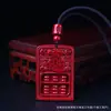Colgante de ábaco Ruyi de arena dorada púrpura cinabrio para hombres y mujeres, amuleto de cinabrio para el año zodiacal, llavero de coche, bajo contenido