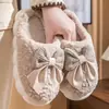Pantuflas de Algodón Nuevas para Hombre Otoño e Invierno con Talón Cubierto para el Hogar de Interior Domésticas de Suela Gruesa Cálidas Antideslizantes de Pelo Zapatos de Algodón para Mujer