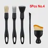 Juego de Cepillos para Detallado de Automóviles Cepillo Suave Kit de Cepillos de Limpieza para Interiores de Automóviles para Rejillas de Aire Tablero Espacios Cepillo de Lavado de Doble Cabeza
