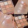 DIKALU paleta de sombras de ojos de nueve colores té con leche acrílico nude perlado mate nueve colores transparente nueve cuadrados sombra de ojos
