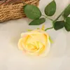 Rosa de Seda Simulada Sencilla Adornos Decoración para el Hogar Boda Decoración de Boda Flor Simulada Cabeza de Rosa Flores Falsas
