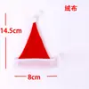 Mini Chapéu de Natal Transfronteiriço Pequeno Chapéu de Natal Chapéu para Garrafa de Vinho Tinto Punho Decorativo Chapéu de Natal