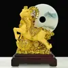 Adorno de Colgante de Paz Auspiciosa para el Año de la Oveja, Artesanía de Resina, Decoración para el Hogar Estilo Chino, Amuleto de la Suerte, Oveja Dorada, Oro Arena