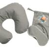 Suministro de Almohada Inflable de PVC Flocada en Forma de U Juego de Tres Piezas Almohada Inflable para Dormir de Viaje Almohada Portátil Flocada para Columna Cervical