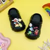Nuevo Estilo Transfronterizo Muñeca Llorona Blanco y Negro Zapatos con Agujeros para Niños Suela Gruesa Chanclas de Playa para Bebé Sandalias de Exterior