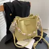Bolso Cubo de Textura de Alta Gama para Mujer 2023 Nuevo de Moda Popular Cadena de Nicho Bolso Bandolera Bolso Cubo