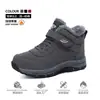 Sapatos de inverno masculinos de algodão transfronteiriços, forrados com fleece e espessados, com sola macia, design antiderrapante e ajuste confortável, adequados para uso por idosos