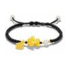Pulsera de Latón Chapada en Oro para Hombres y Mujeres Pulsera de Cuerda Roja Pulsera DIY Tejida a Mano Pura