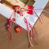 Rojo extremadamente numeroso miu lazo encaje bolsa bolsa colgante cadena llavero colgante para enviar a amigos elección colorida