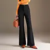 Pantalones Acampanados Adelgazantes de Cintura Alta de Color Sólido para Mujer, Nuevos para Otoño 2026, Casuales de Corte Ajustado, Pantalones de Traje con Caída, Pantalones de Campana