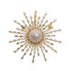 Broche de Luxo Leve Estilo Coreano para Mulheres com Designs de Céu Estrelado, Floco de Neve, Zircônia e Pérola, Adequado para Casacos e Suéteres, Apresentando Metal de Luxo Leve