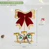 Juego de Candelabros Navideños Decoraciones Bandeja Dorada de Hierro para Velas Reno Árbol de Navidad Adornos Creativos de Escritorio Festivos