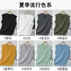 Chaleco Casual Simple para Hombre Verano Delgado Moderno Versátil Algodón Puro Sin Mangas Camiseta Base Cómoda Transpirable
