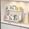 Estante de acrílico para tazas, estante de doble capa de lujo ligero para escritorio para vasos de agua y tazas de té, portavasos para aparador