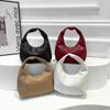Bolso de hombro para mujer, estilo coreano, de gran capacidad, tejido estilo occidental, informal, de moda 2025, sencillo, portátil, para llevar debajo del brazo
