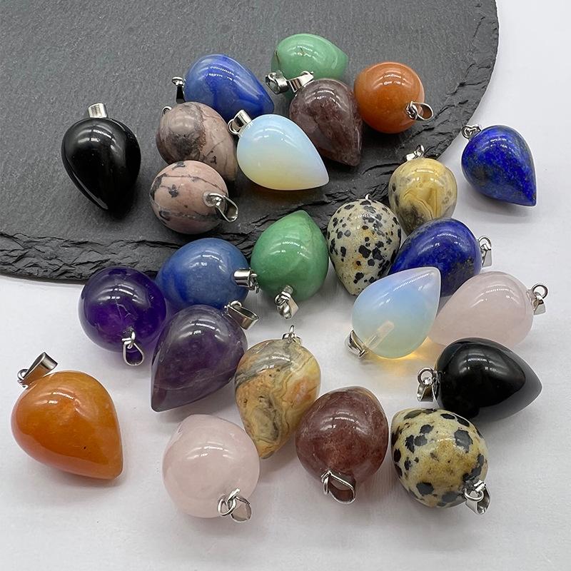 天然石水滴吊坠