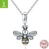 Nueva pulsera sencilla con colgante de abeja de plata esterlina 925, pulsera de cuentas para hacer uno mismo, accesorios de joyería para collar SCC821