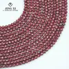Vino Natural Granate Rojo Cuentas Facetadas Semiacabadas Mineral Crudo Cuentas Sueltas Facetadas Pulsera DIY Collar Clavícula Mayoreo