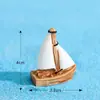 Decorações de paisagens em miniatura: prancha de surf, veleiro, conchas do mar, gaivotas, série de praia e litoral com tema oceânico, pequenos enfeites, feito à mão