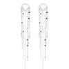 925 Sterling Brincos de Prata Mulheres Coreana Moda Doce Orelha Fivela Fada Round Face Emagrecimento Internet Celebridade Longa 2022 Nova moda